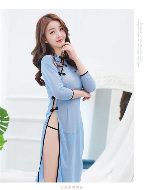Classic Cheongsam See Through Sexy Pajamas Transparent Lingerie Set For Women Buy Seductive