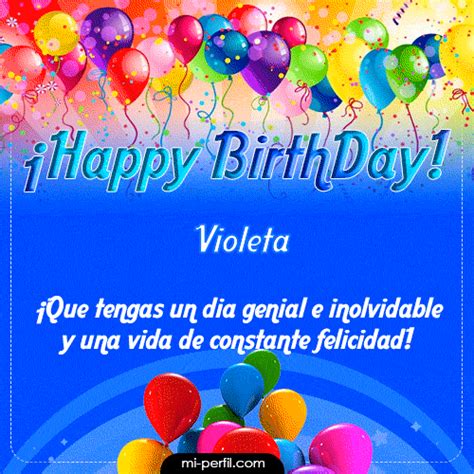 Feliz cumpleaños Violeta 34 imágenes y GIFs de Happy BirthDay