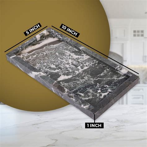 Black Marble Vanity Tray for Modern Kitchen and Bathroom Soap Tray for ...