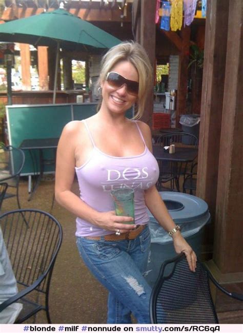 Busty Mature Cleavage Braless