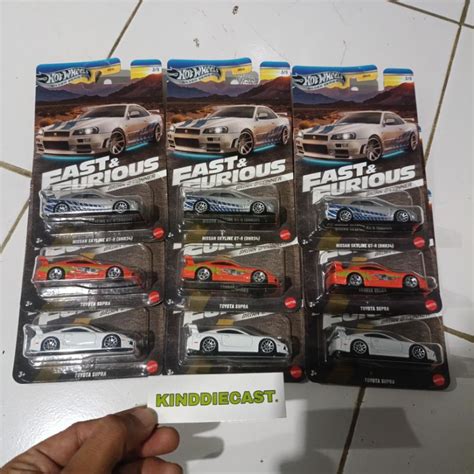 NISSAN ECER Hot Wheels Fast And Furry Silver Series Brian O Conner Nisan Skyline R And Toyota