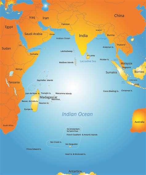 Indian Ocean Islands Map