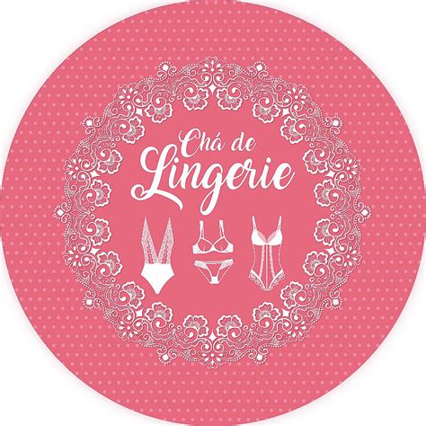 Painel De Festa Redondo X Ch De Lingerie Rosa Po Via Cores Paineis De Festa