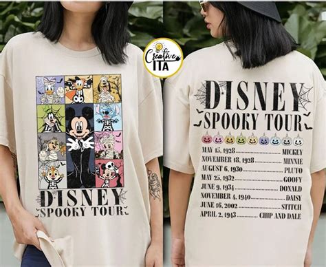 Vintage Mickey And Friends Halloween Shirt Disney Spooky Tour Etsy