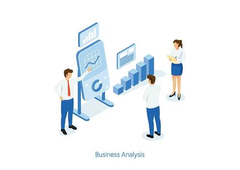 Isometric Design Statistical And Data Analysis For Business Finance Investment Concept With