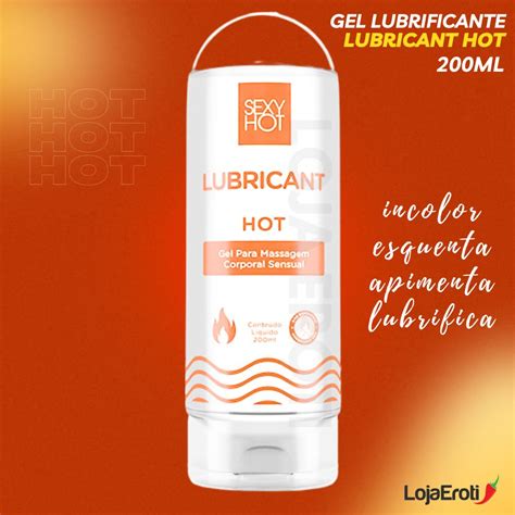 Lubricant Hot Gel Lubrificante Ação Esquenta Penetração e Massagem Corporal ml Sexy Hot