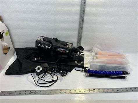 Aux Fun Sex Machine XLR Connector W Thrusting Dildo Automatic Machine W Approx Attachments