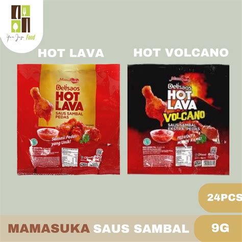 Jual Mamasuka Saus Sambal Pedas Hot Lava Hot Volcano Sachet Shopee Indonesia