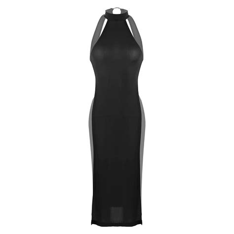 Sexy Women S Ultra Thin Lingerie High Slit Cheongsam Nightgown Dress Sleepwear EBay