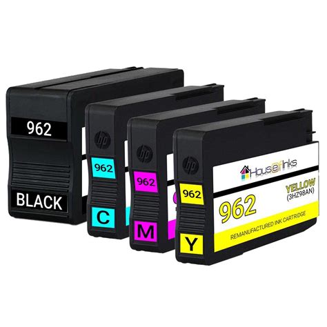 Hp 962 Remanufactured Ink Cartridge 4pk Black Cyan Magenta Yellow