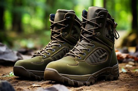 Battle Ready Footwear Redefining Military Combat Boots. Generative AI ...