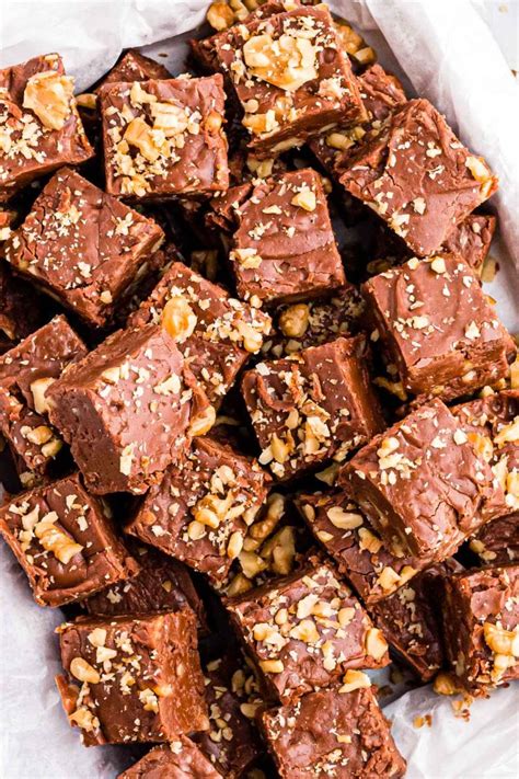 Easy Chocolate Fudge With Walnuts Sugar And Soul