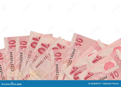 Billetes De Liras Turcas Se Encuentran En La Parte Inferior De La