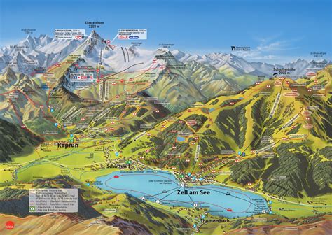 Full Size Piste Map For Zell Am See Kaprun
