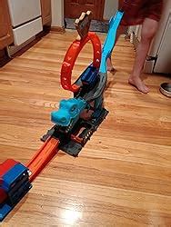Amazon Hot Wheels City Toy Car Track Set T Rex Chomp Down With