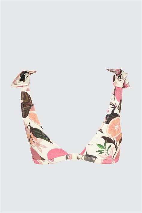 TRENDYOLMİLLA Limon Desenli Bağlama Detaylı Üçgen Bikini Üstü TBESS BU Fiyatı Yorumları