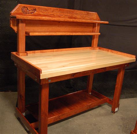 Maple Butcher Block Top Table Reloading Bench Wooden Bench Plans