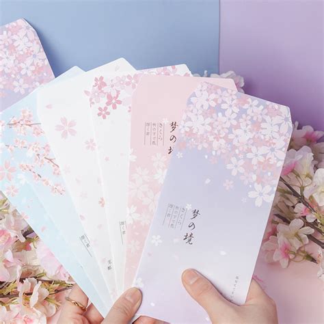 Stks Set Cherry Blossoms Roze Sakura Serie Papie Grandado