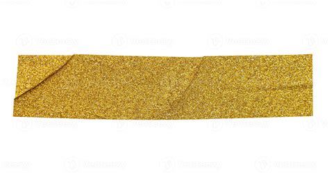 Gold Glitter Tape Strip Isolated On White Background 12950403 Stock