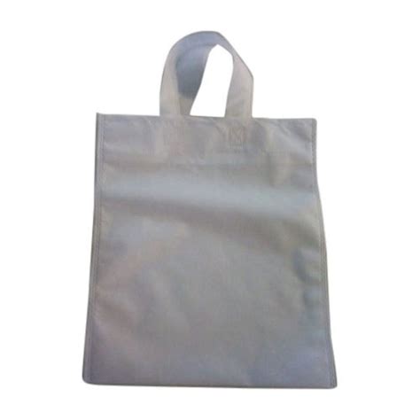 Plain Shopping Bags White Loop Handle Non Woven Bag Capacity 5kg At