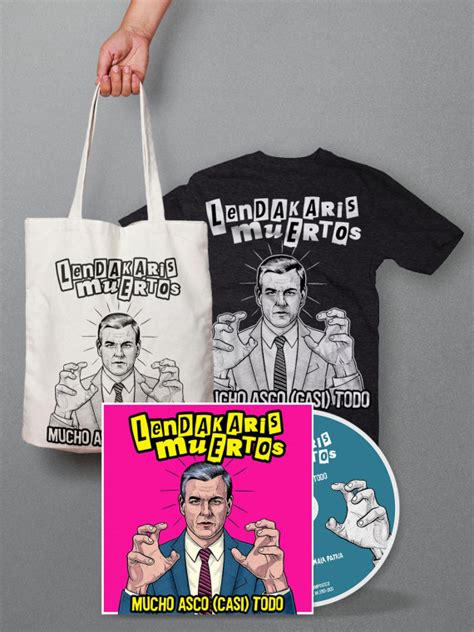 Pack Mucho Asco Casi Todo Lendakaris Muertos Cd Totebag Camiseta