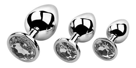 Pz Butt Plug Anal Gema Metal Joya Dilatador Juguete Sexual Color Transparente Mercadolibre
