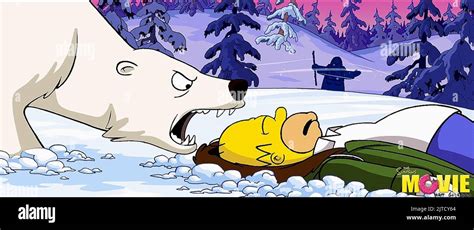 POLAR BEAR, HOMER SIMPSON, THE SIMPSONS MOVIE, 2007 Stock Photo - Alamy