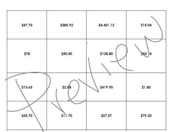 Tax Tip Markup Discount And Simple Interest Matching Game By The