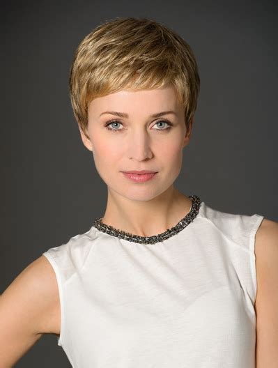 Monofilament Perruques Lisse Blonde Extra Courte Cheveux Synthétique Pixie Monofilament