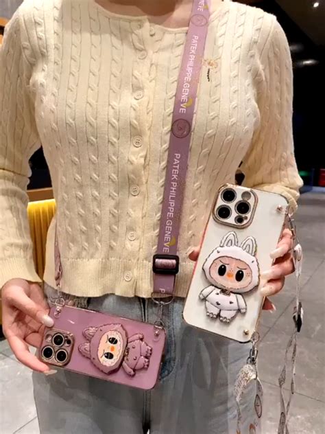 Casing Infinix Hot 60 60i 5G 60 Pro Plus Labubu Mirror Stand Premium Silicon Plating Lazada