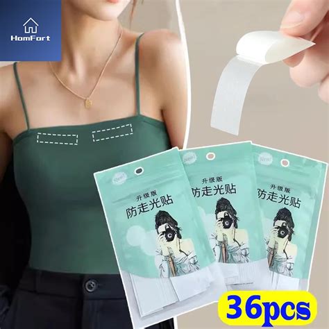 Pcs Clear Lingerie Tape Underwear Anti Slip Dress Body Double Sided No Exposure Adhesive
