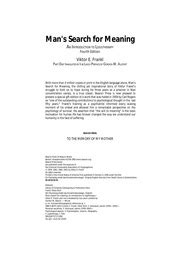 MANS SEARCH FOR MEANING - ENGLISH : VICTOR FRANKL : Free Download ...