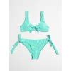 Emmiol Free Shipping 2023 Solid Color Two Way Tie Bikini Set Biscay Green L In Bikini Sets