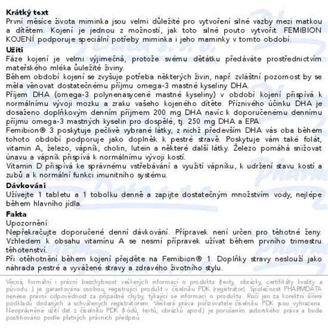Femibion 3 Kojení 28 tablet + 28 tobolek | Nejlevnejsi On-Line lekarna ...