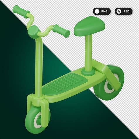 Conjunto de ícones 3d de transporte ecológico PSD Premium