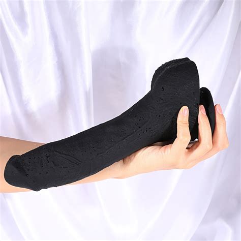 Black Realistic Dildo Silicone Dildo Strong Suction Cup Etsy