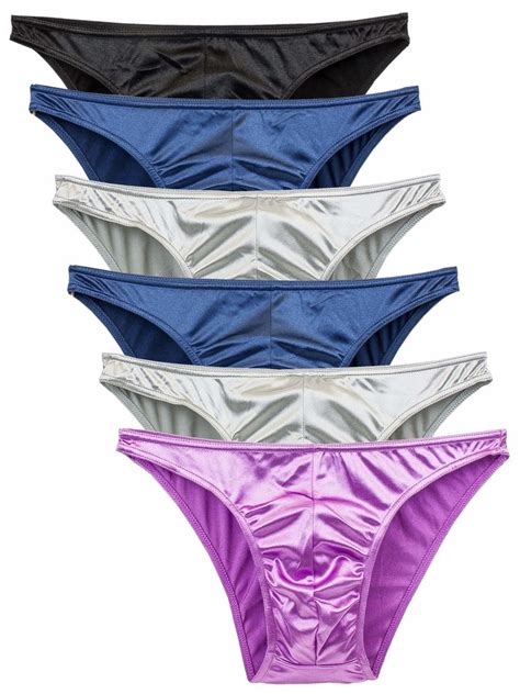 Barbra Lingerie Barbra Mens Satin Bikini Briefs Panties S To Xl Silky