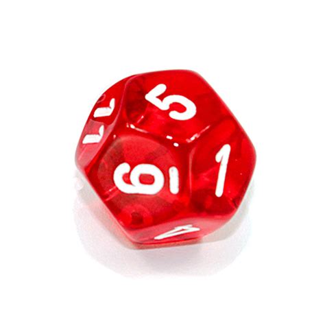 12-Sided Opaque Dice (d12) - Red - Dice Game Depot