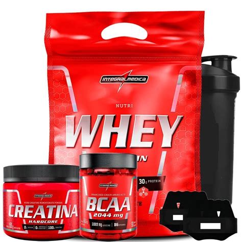 Combo Economico Nutri Whey Bcaa Creatina Garrafa E Luva Undefined