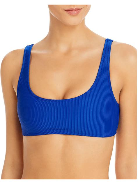 Frankies Bikinis Womens Connor Sleeveless Ribbed Bikini Swim Top Walmart