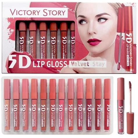 Pack Of 6 12 Lipgloss Matte Nude Redish Shades Lipglosses Lipsticks Daraz Pk