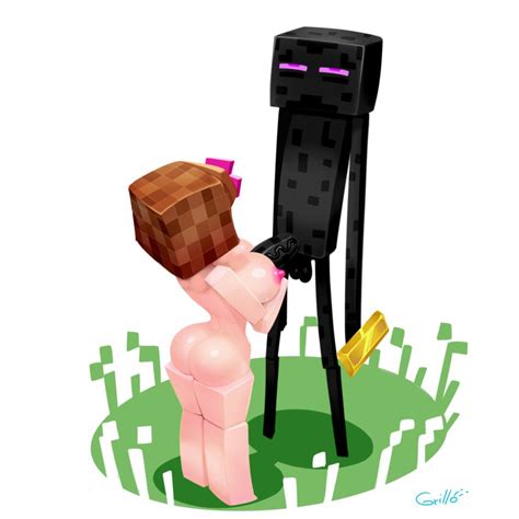 Minecraft Sex Art Smug Enderman Blushing Small Breasts Bulge