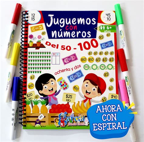 Libro Juguemos con Números 50 al 100 Editorial García