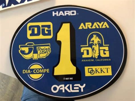 Old School Motocross Oval Bmx Number Plate By Ogk Japan Dg Bmx Ebay