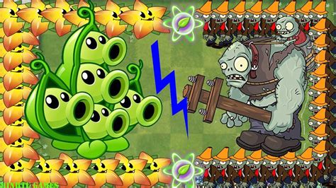 Plants Vs Zombies Max Level Power Up Stafruit Vs Pea Pod Pvz