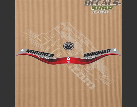 Mariner 4hp Four Stroke Outboard Decal Kit