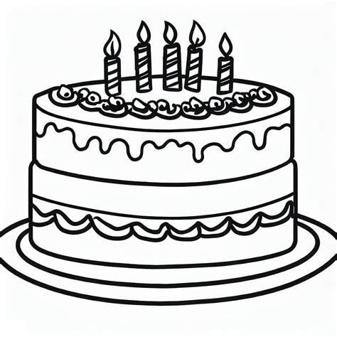 Birthday Cake Free Printable Coloring Page Download Print Or Color