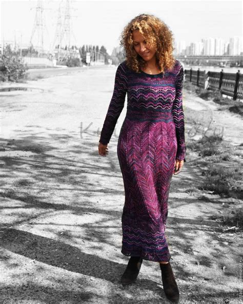 Купить Платье "Venus" - комбинированный, в полоску, платье вязаное ...