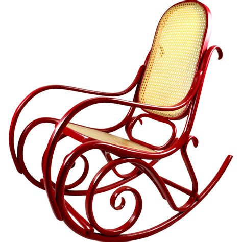 Chaise Bascule Vintage En Rotin