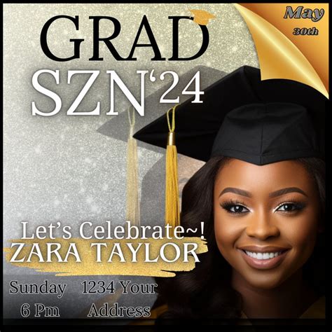 Graduation Flyer Graduation Invitation Digital Template Graduation